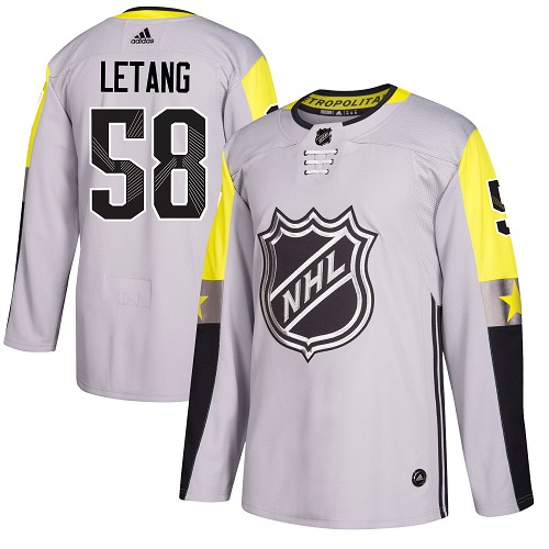 Adidas Penguins #58 Kris Letang Gray 2018 All-Star Metro Division Authentic Stitched NHL Jersey